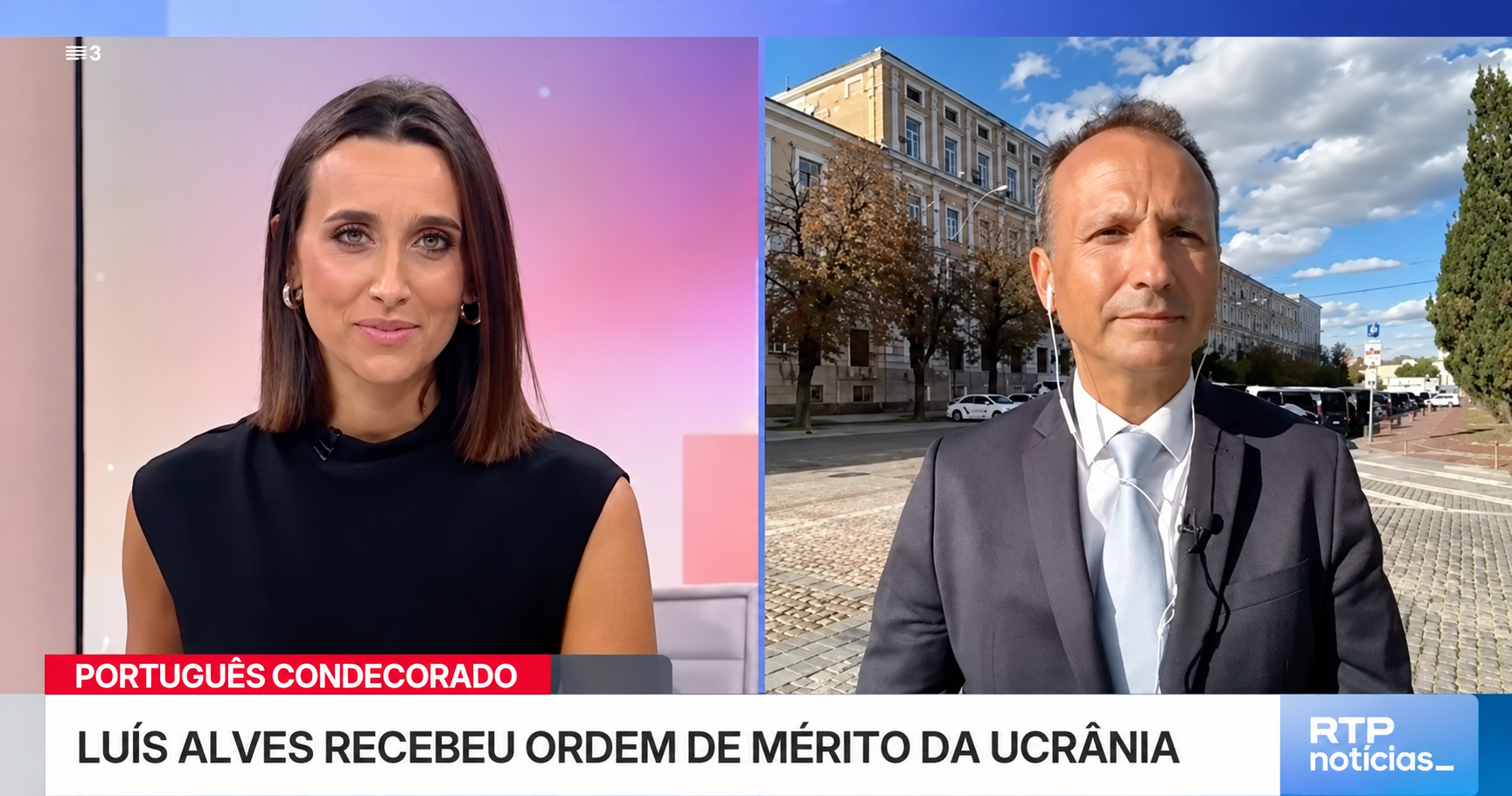 Luís Alves falou sobre a Ordem de Mérito da Ucrânia - III Grau | Direto RTP Notícias