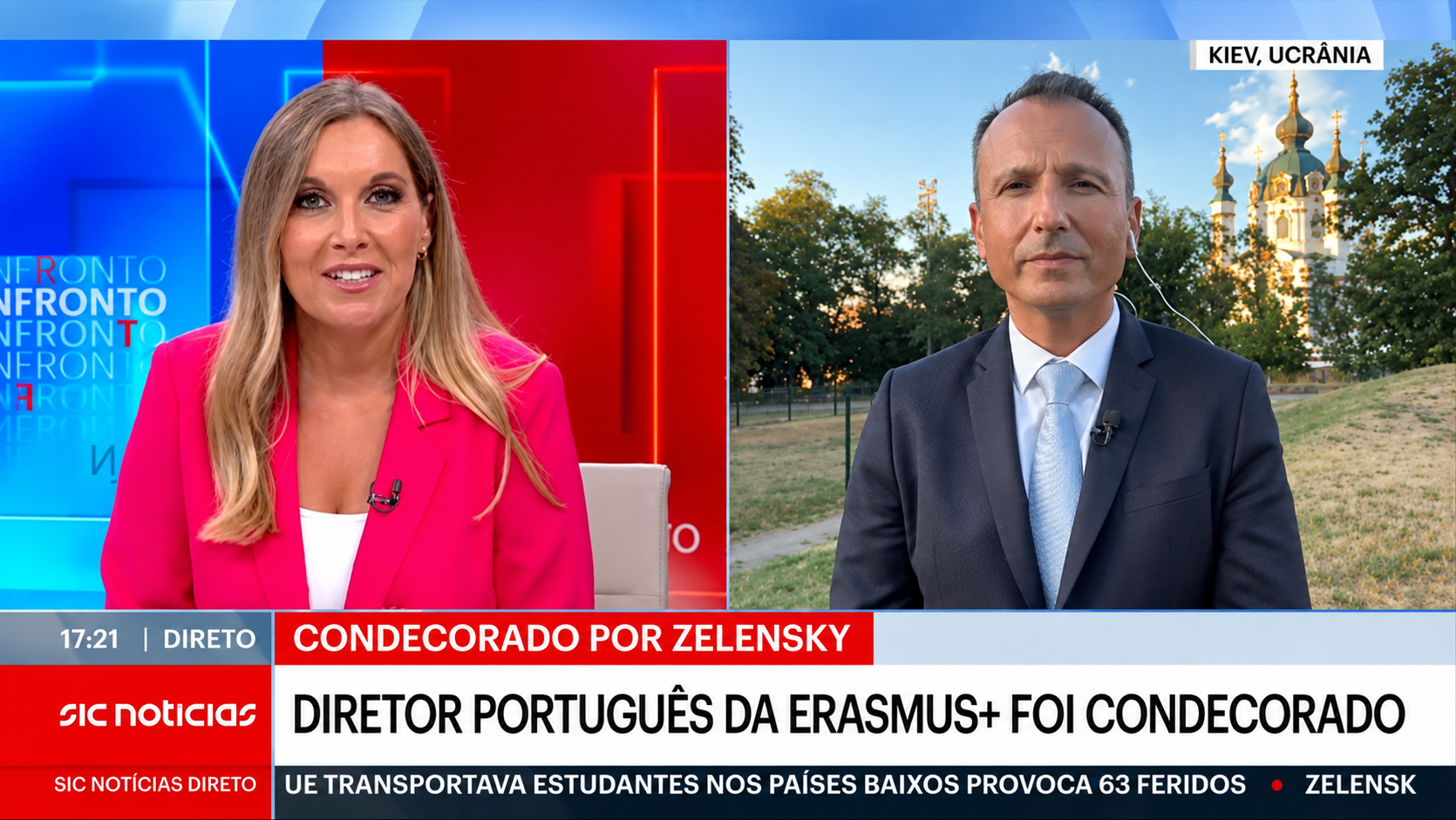 Luís Alves falou sobre a realidade que tem acompanhado de perto na Ucrânia | Direto SIC Notícias