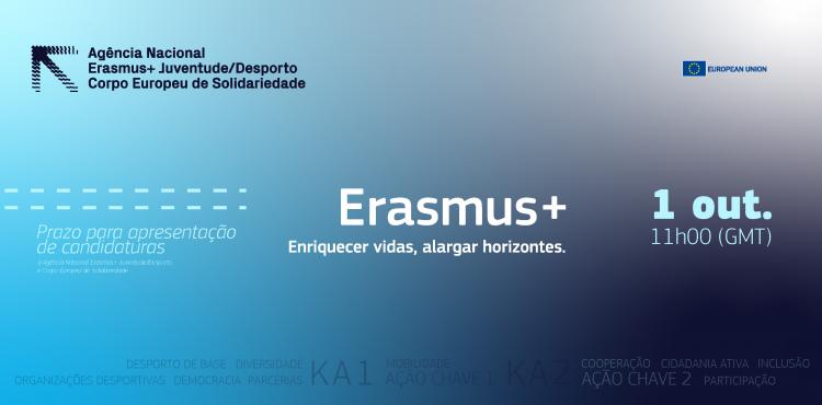 Candidaturas Erasmus+ Juventude e Desporto
